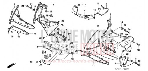 MAIN PIPE COVER/ LEG SHIELD (1) ANF1255 de 2005